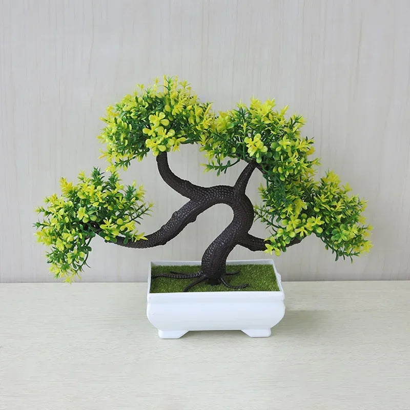 Simulated Potted Dragon Whisker Tree Bonsai – Elegant Greenery for Your Space
