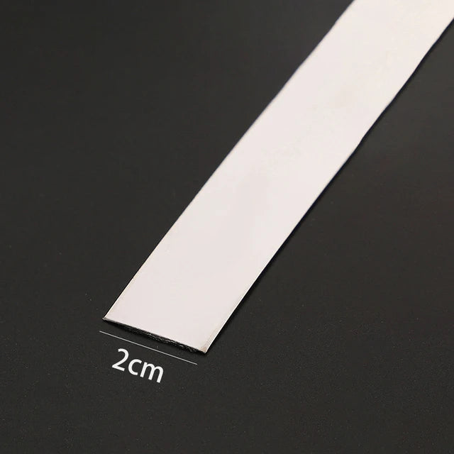 Gold Stainless Steel Wall Sticker Strip – Self-Adhesive Metal Trim for Home & Tile Decoration