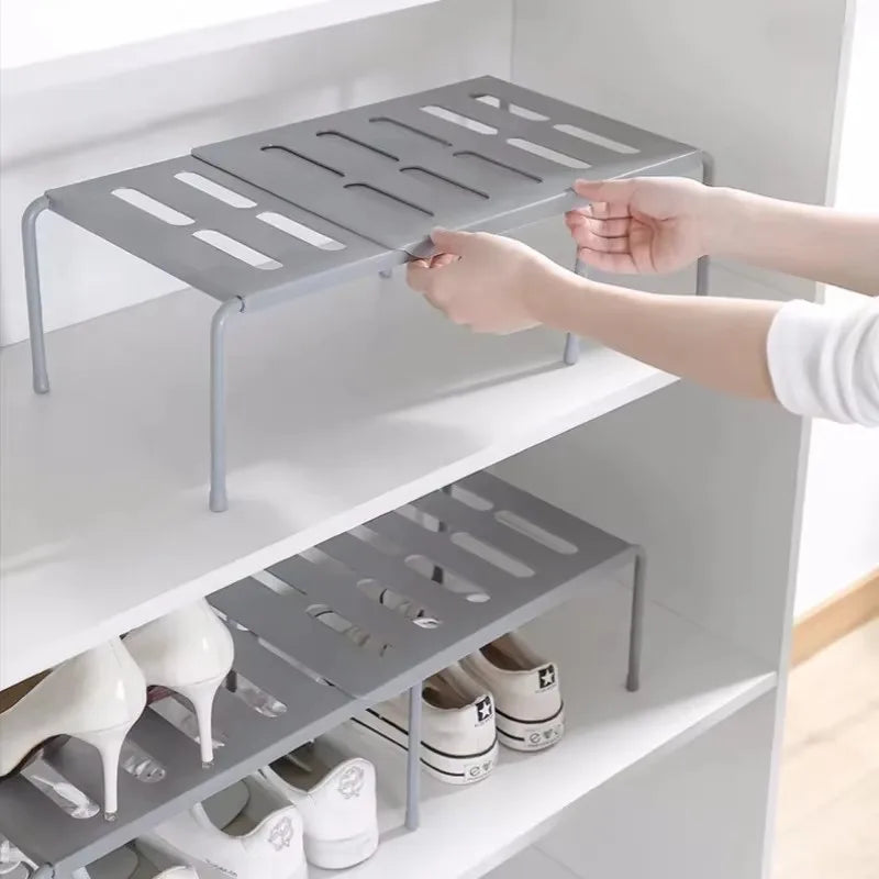Extensible ABS Shoe Rack – Space-Saving Telescopic Storage Shelf
