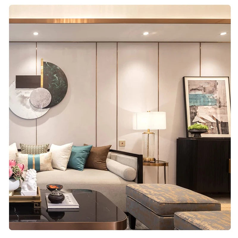 Gold Stainless Steel Wall Sticker Strip – Self-Adhesive Metal Trim for Home & Tile Decoration