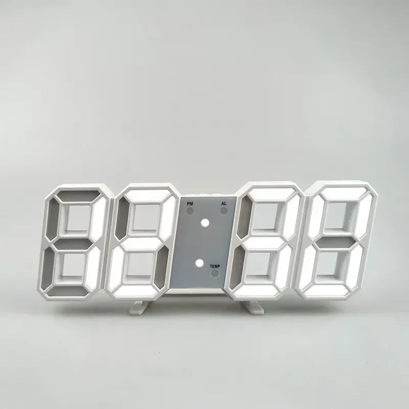 3D LED Digital Wall Clock – Modern Home Decoration with Night Light Mode