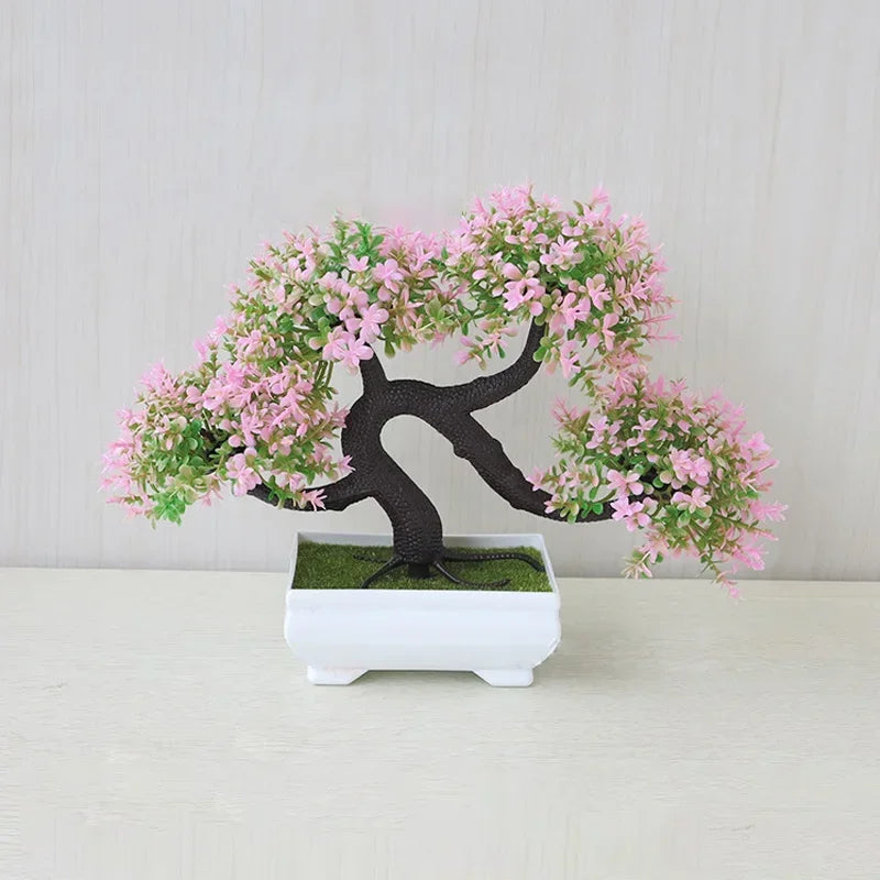 Simulated Potted Dragon Whisker Tree Bonsai – Elegant Greenery for Your Space