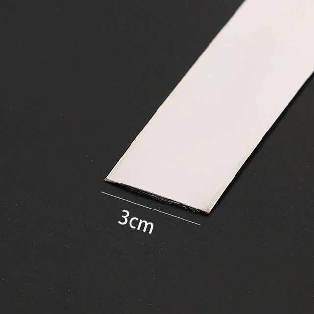 Gold Stainless Steel Wall Sticker Strip – Self-Adhesive Metal Trim for Home & Tile Decoration