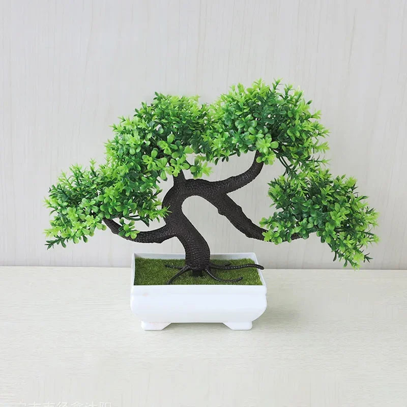 Simulated Potted Dragon Whisker Tree Bonsai – Elegant Greenery for Your Space