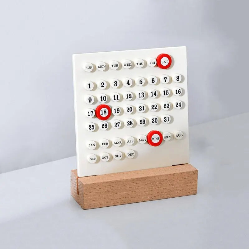 Acrylic Wooden Base DIY Perpetual Calendar β Elegant Desktop Ornament for Home & Office π
β¨