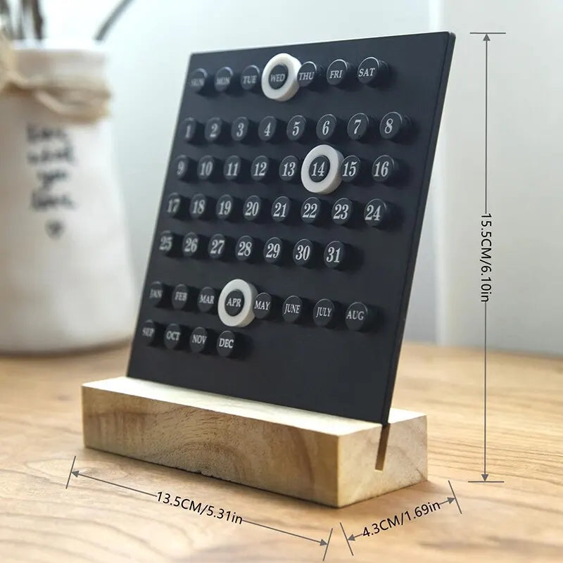 Acrylic Wooden Base DIY Perpetual Calendar β Elegant Desktop Ornament for Home & Office π
β¨