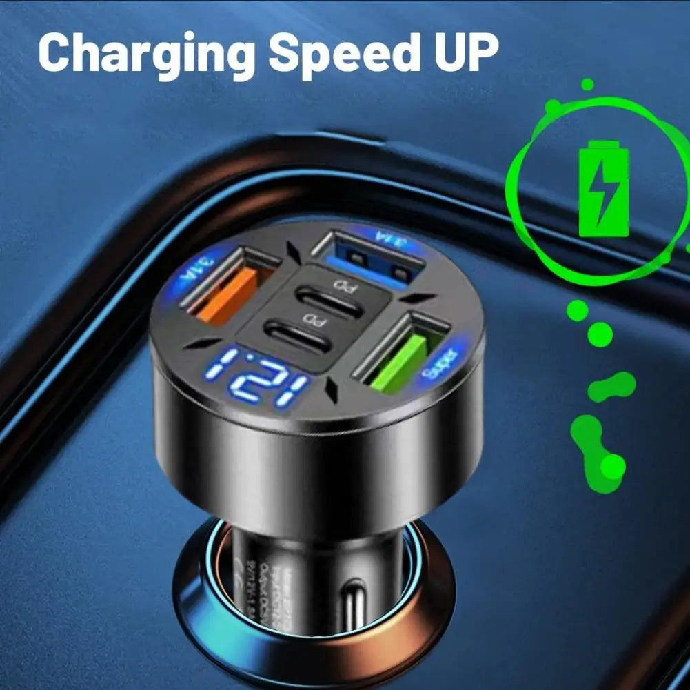 🚗 250W 5-Port Car Charger – Power Up Every Journey! ⚡