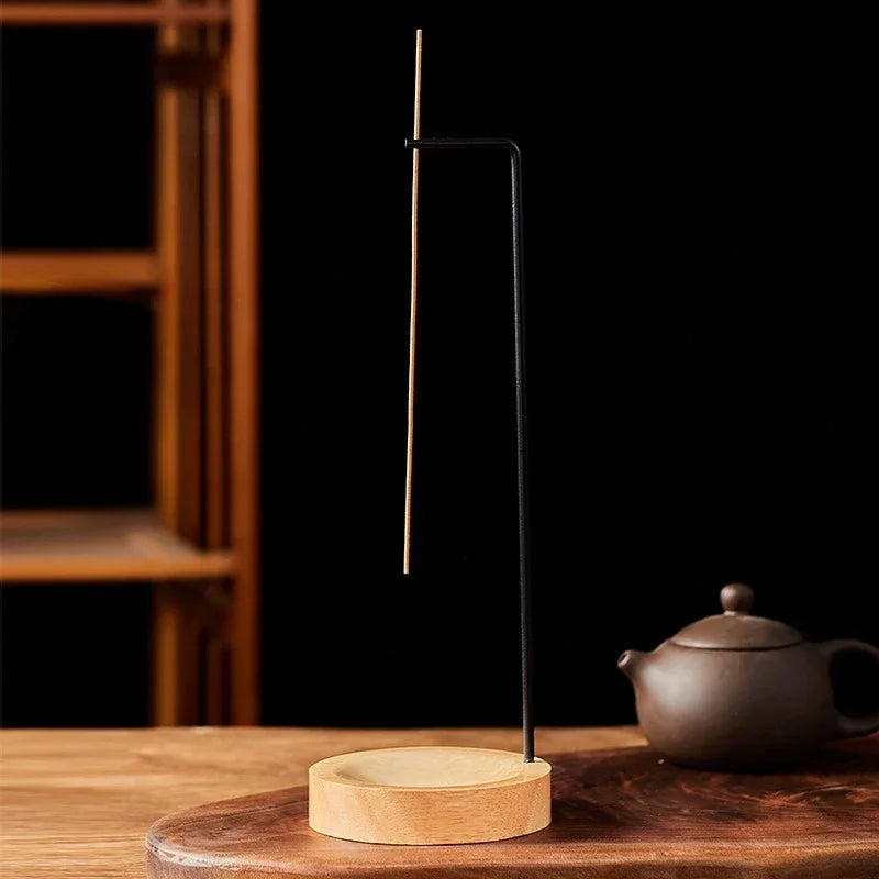 🌿 Creative Upside Down Incense Burner - Wooden Round Incense Stick Holder for Bedroom, Yoga & Home Decor