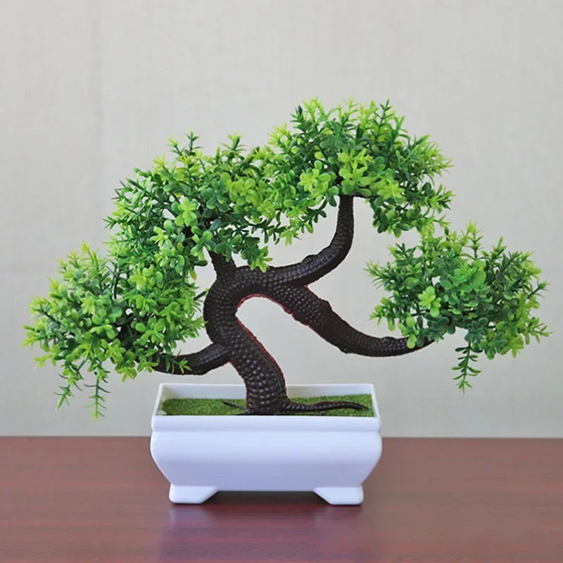 Simulated Potted Dragon Whisker Tree Bonsai – Elegant Greenery for Your Space