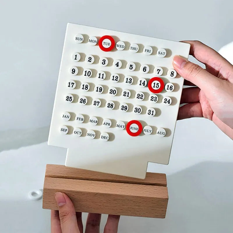 Acrylic Wooden Base DIY Perpetual Calendar β Elegant Desktop Ornament for Home & Office π
β¨