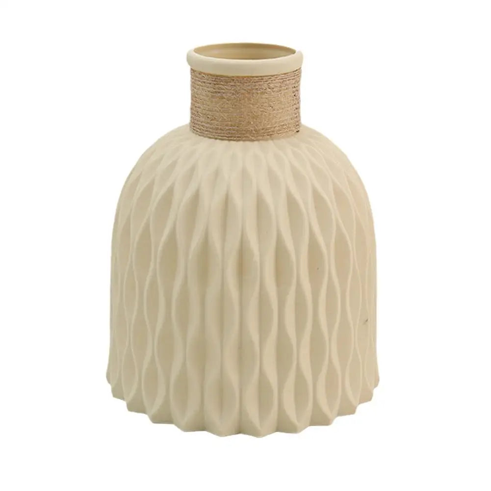 🌸 Rope Plastic Vase - Stylish Flower Arrangement & Home Decor Ornament