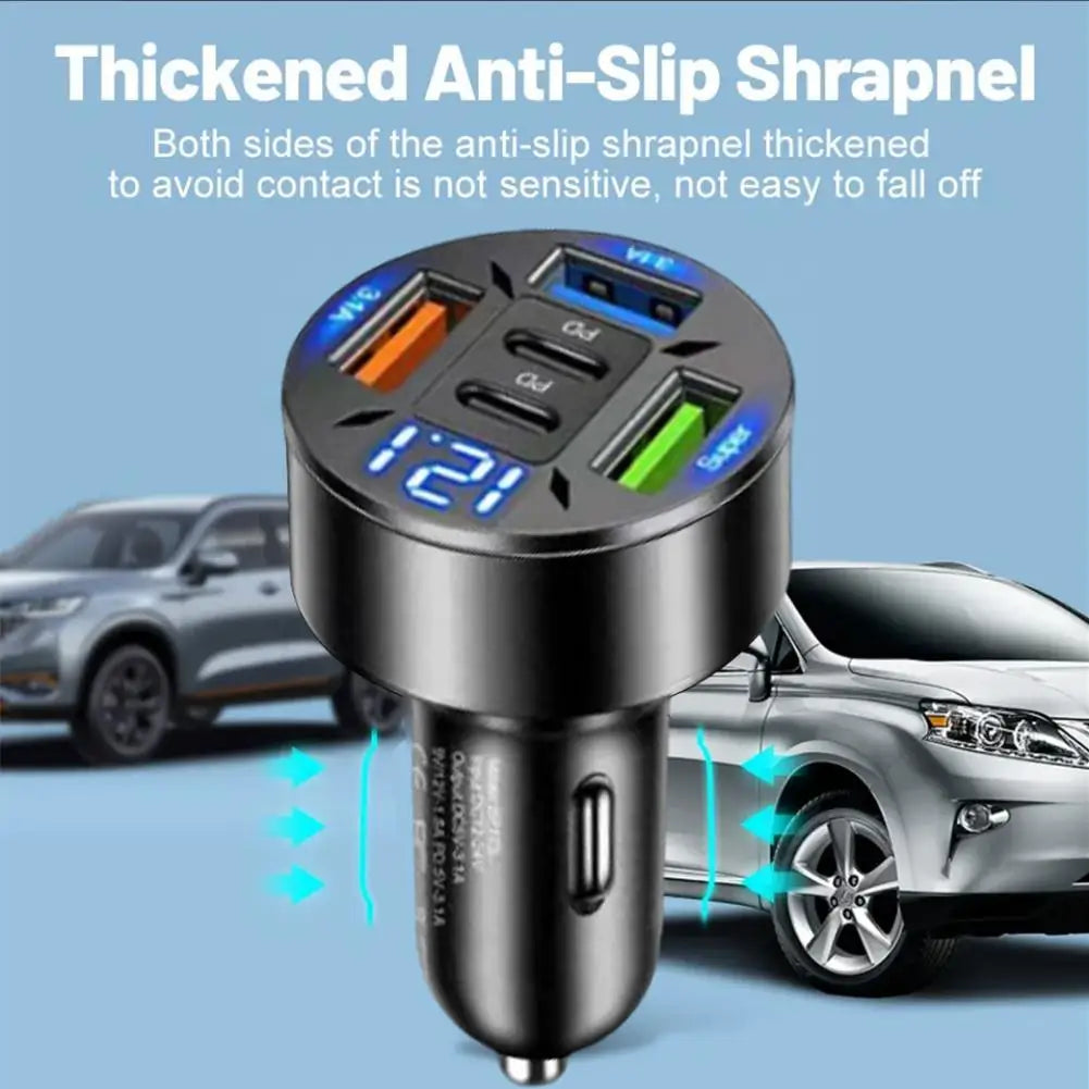 🚗 250W 5-Port Car Charger – Power Up Every Journey! ⚡