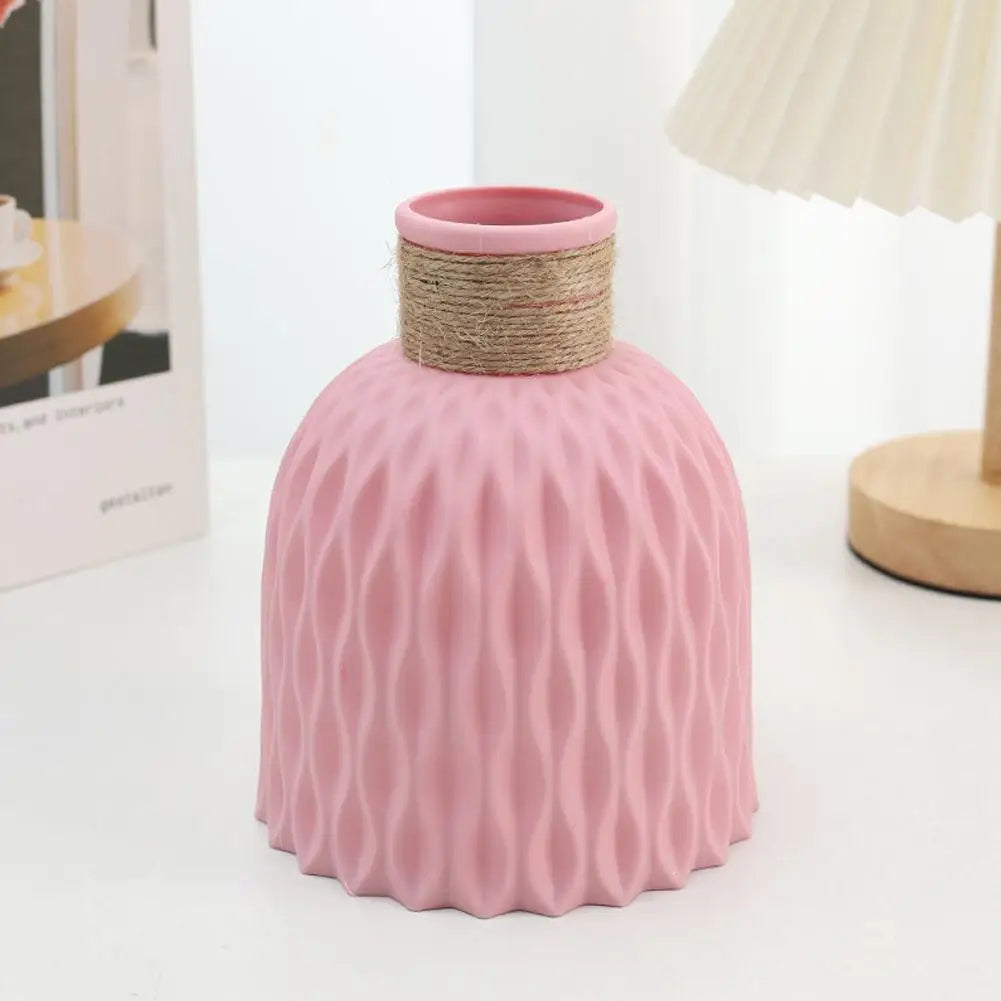 🌸 Rope Plastic Vase - Stylish Flower Arrangement & Home Decor Ornament