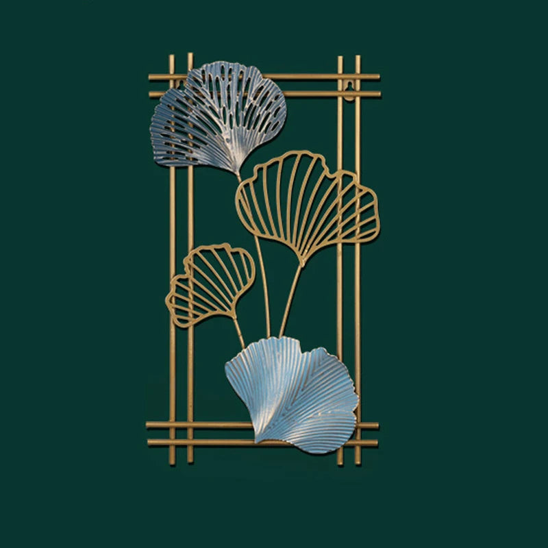 Nordic Metal Leaf Wall Hanging – Elegant Wrought Iron Decor for Home & Living Spaces 🍃✨