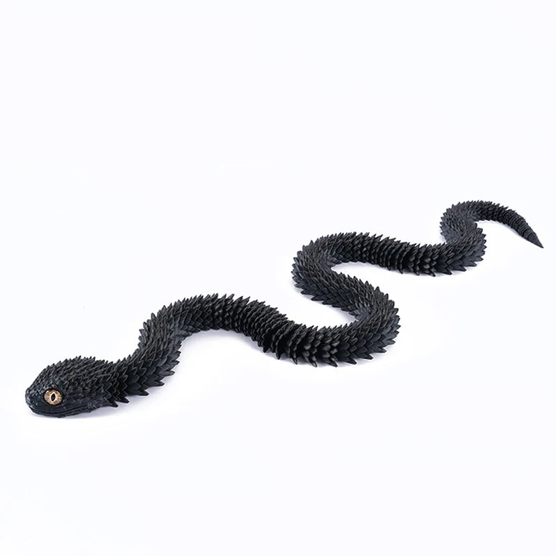 🐍 3D Printed Articulated Snake – Realistic Flexible Toy & Home Decor