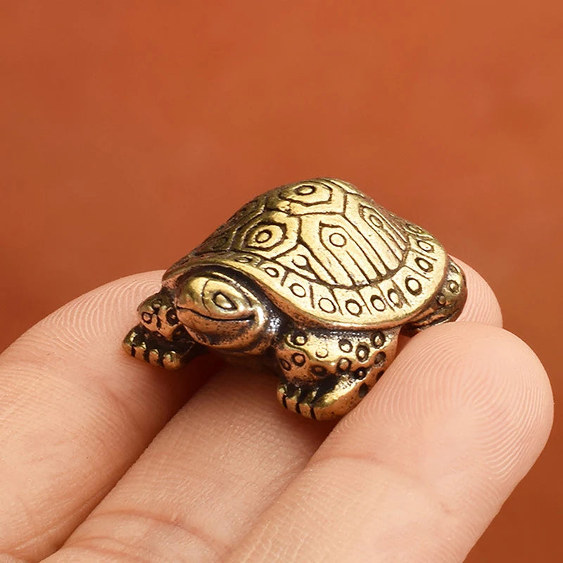 🐢 Antique Solid Brass Turtle Ornament – Symbol of Longevity & Wisdom