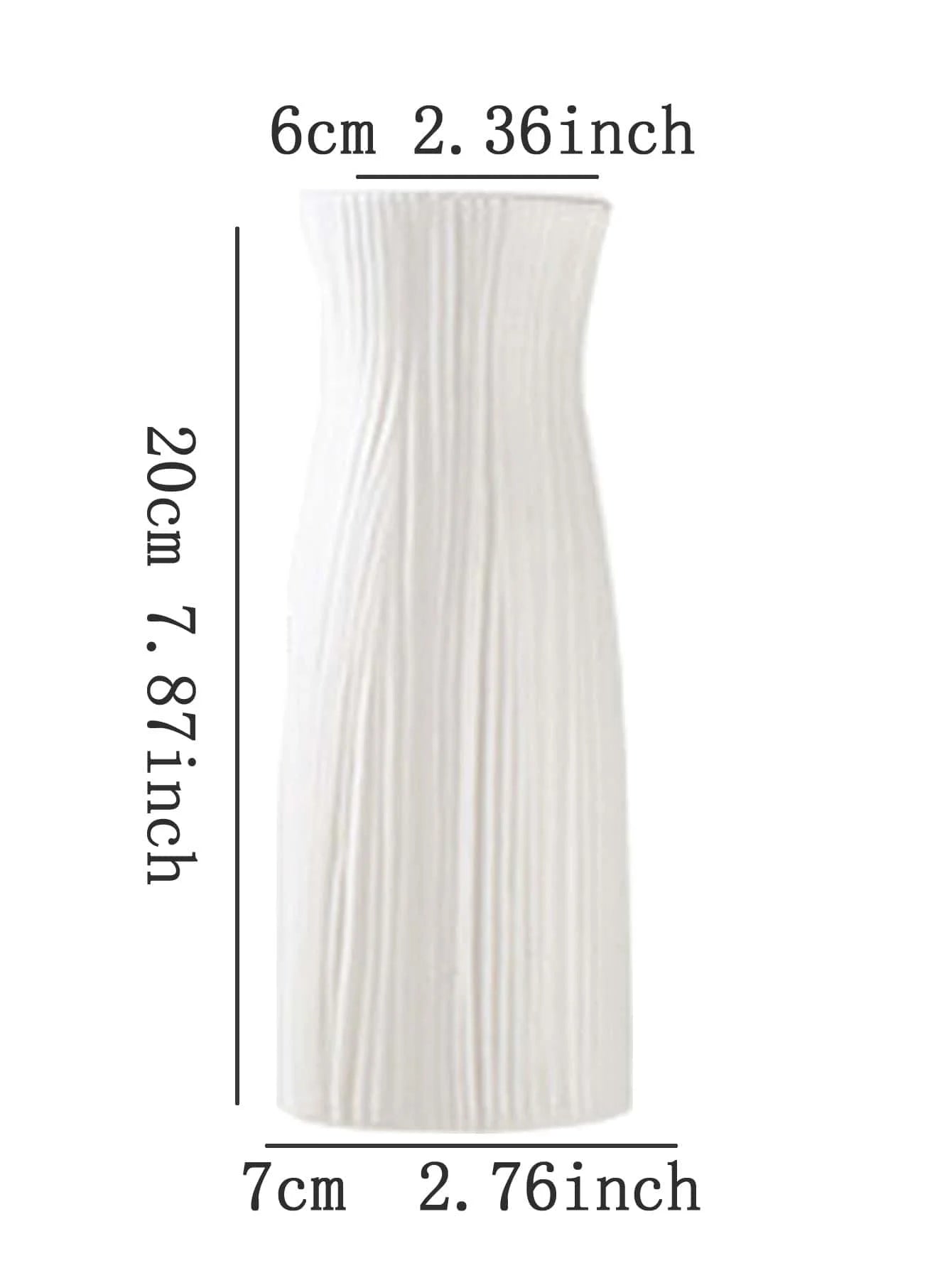 🌿 Modern Nordic White Flower Vase – Elegant Home Décor Accent