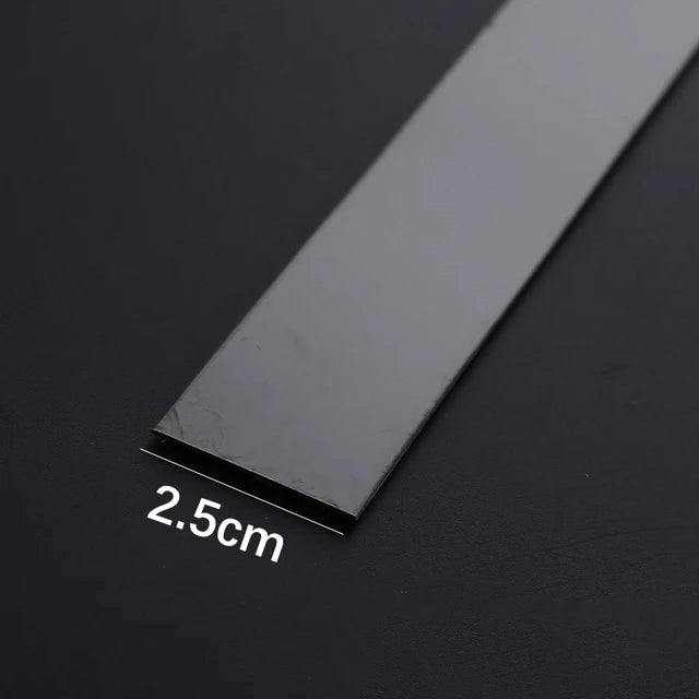 Gold Stainless Steel Wall Sticker Strip – Self-Adhesive Metal Trim for Home & Tile Decoration