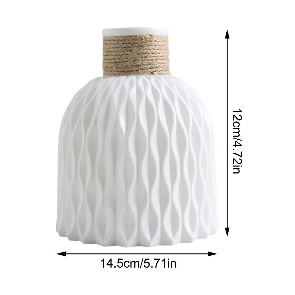 🌸 Rope Plastic Vase - Stylish Flower Arrangement & Home Decor Ornament