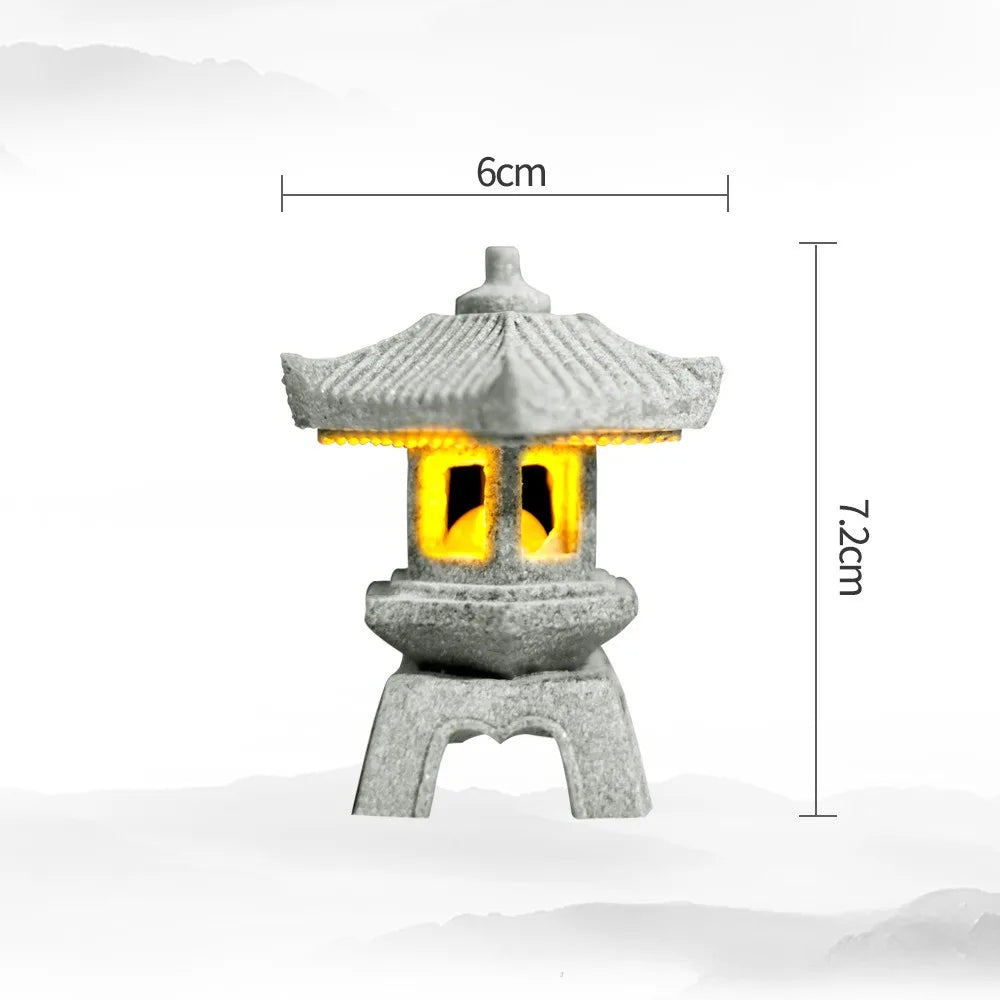 Mini Pagoda Lantern Light – Japanese Zen Garden Decoration