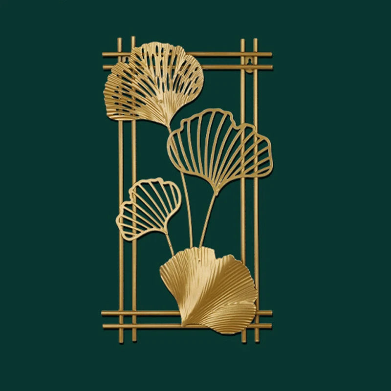 Nordic Metal Leaf Wall Hanging – Elegant Wrought Iron Decor for Home & Living Spaces 🍃✨