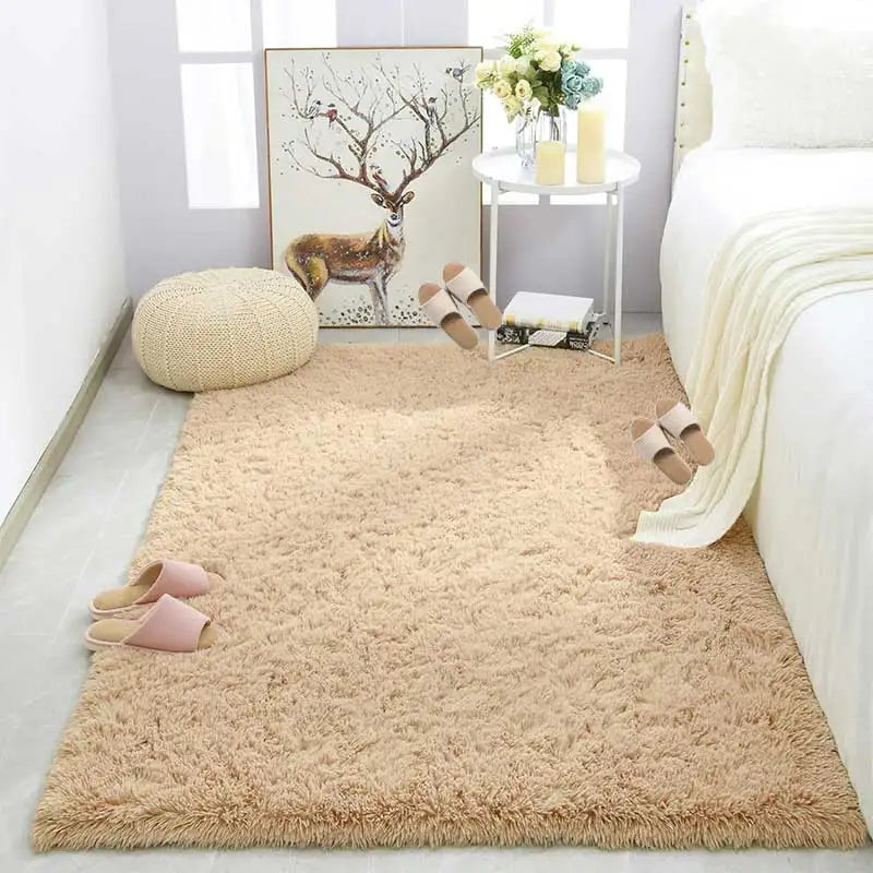 Plush Carpet for Living Room – Soft & Fluffy Home Rug for Bedroom & Play Area 🏡✨