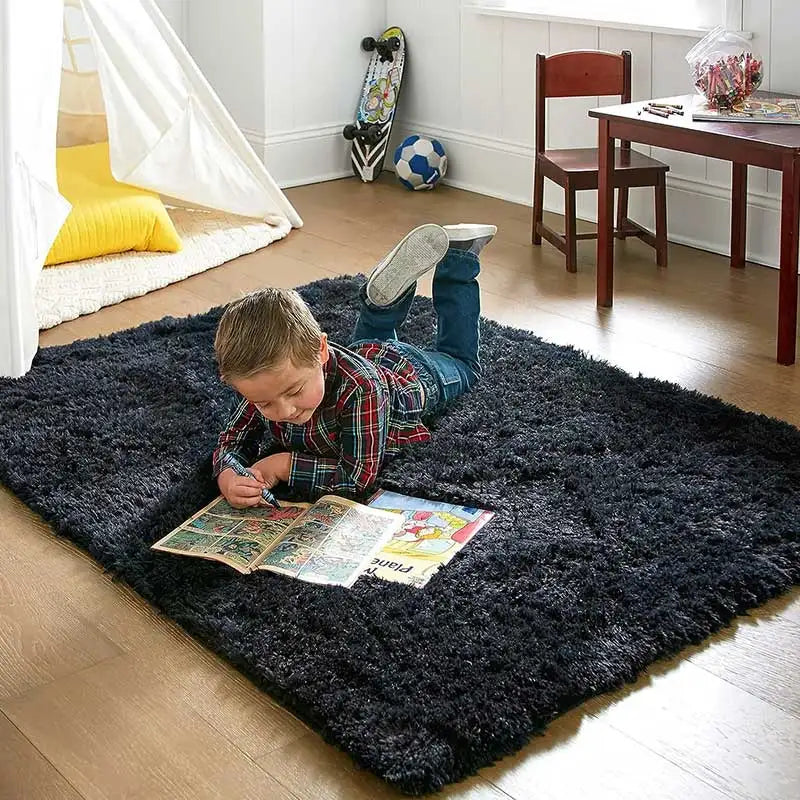 Plush Carpet for Living Room – Soft & Fluffy Home Rug for Bedroom & Play Area 🏡✨