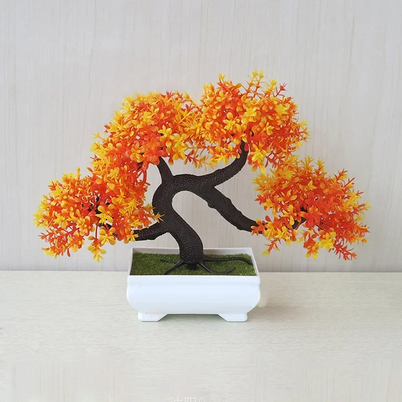 Simulated Potted Dragon Whisker Tree Bonsai – Elegant Greenery for Your Space