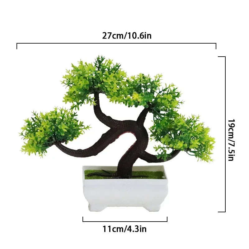 Simulated Potted Dragon Whisker Tree Bonsai – Elegant Greenery for Your Space