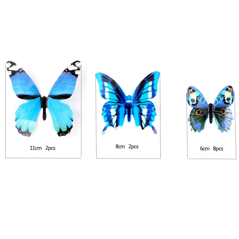 🦋 12Pcs 3D Luminous Butterfly Wall Stickers – Elegant DIY Home Decor & Gift 🎨