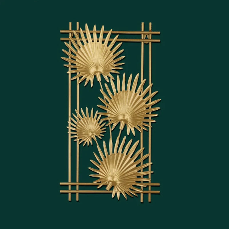 Nordic Metal Leaf Wall Hanging – Elegant Wrought Iron Decor for Home & Living Spaces 🍃✨
