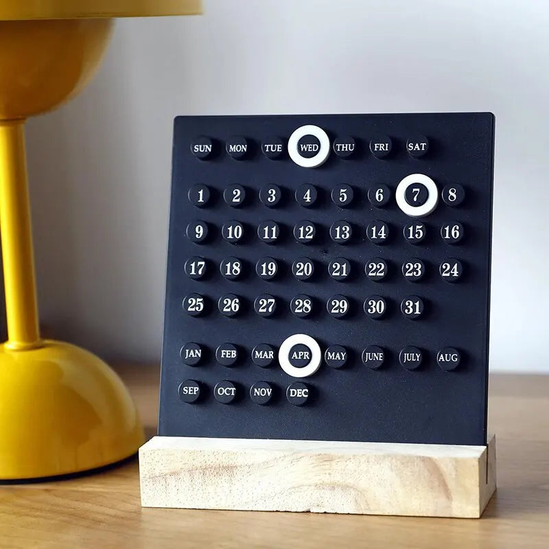 Acrylic Wooden Base DIY Perpetual Calendar β Elegant Desktop Ornament for Home & Office π
β¨