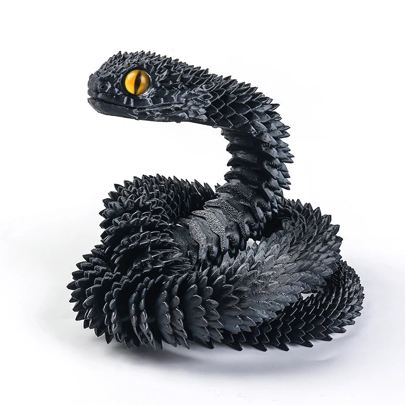 🐍 3D Printed Articulated Snake – Realistic Flexible Toy & Home Decor
