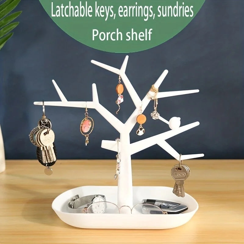 Tree Design Jewelry Storage Rack – Elegant & Space-Saving Organizer