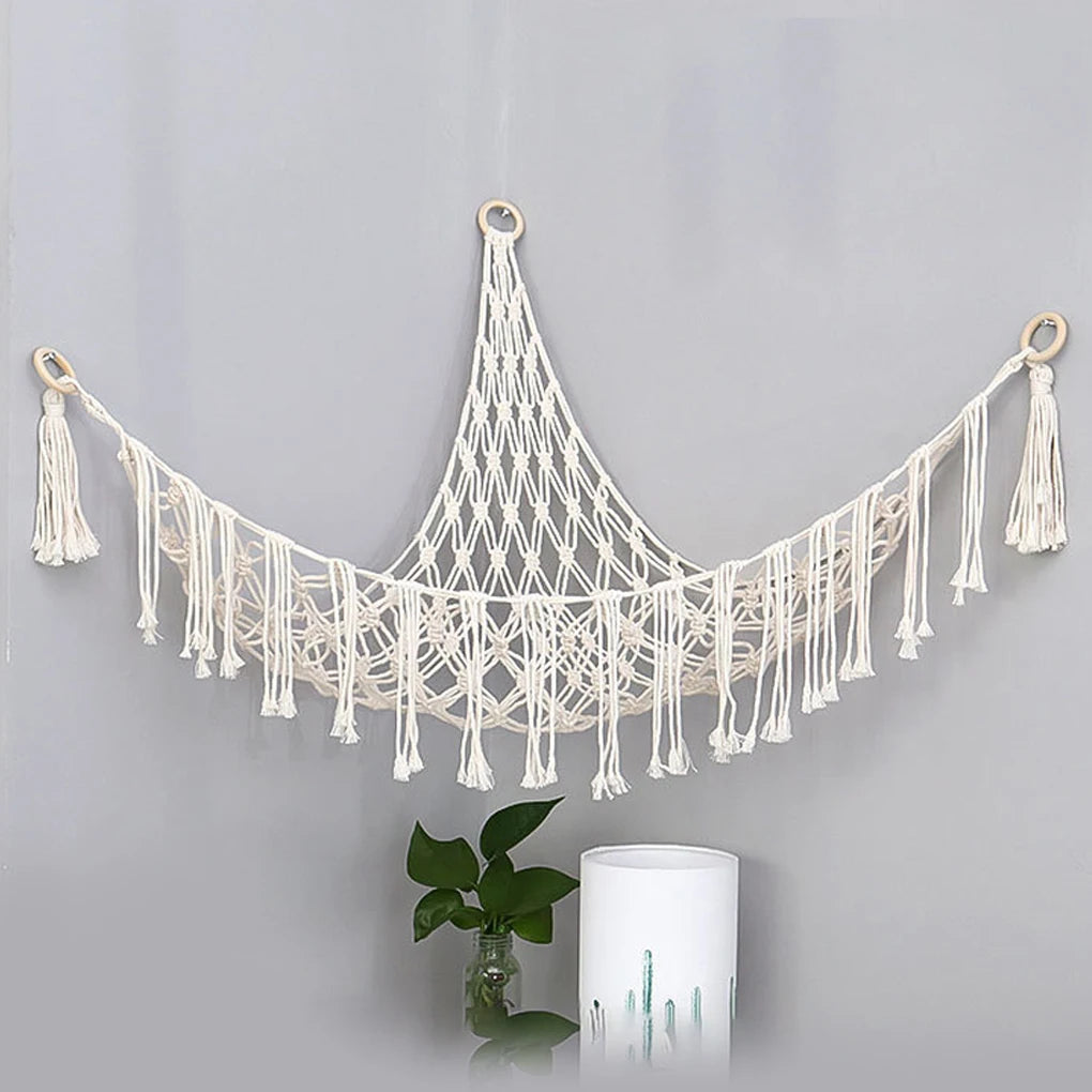 🧸 Boho Plush Toy Hammock – Handmade Hanging Storage for Stuffed Animals & More! 🎍