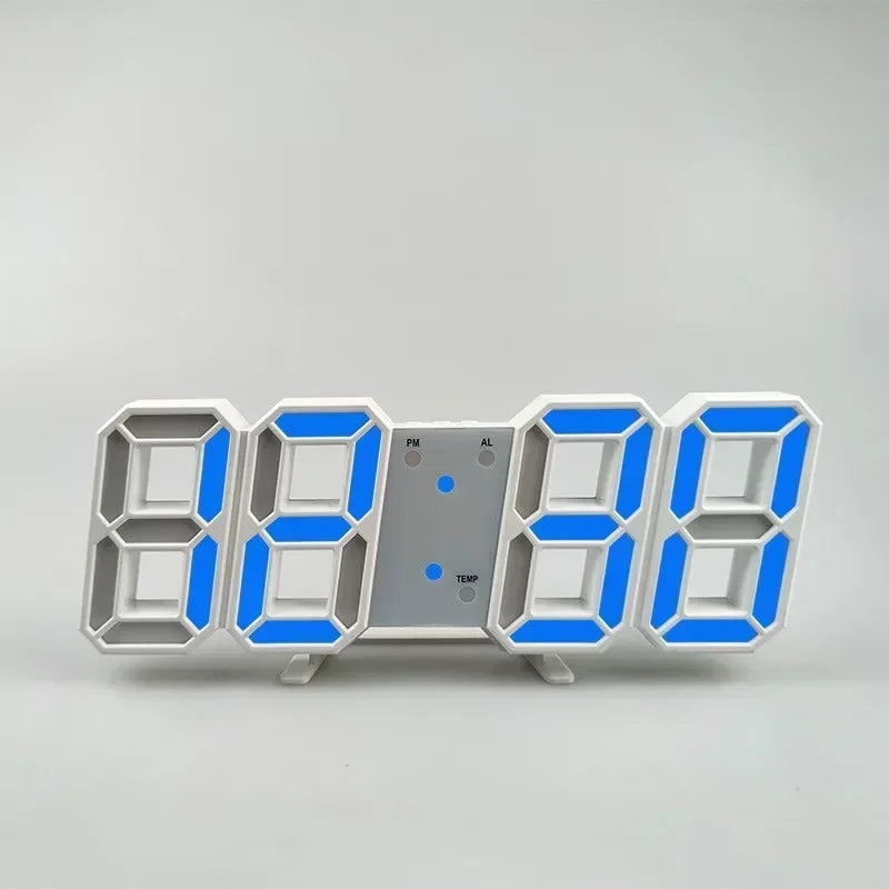 3D LED Digital Wall Clock – Modern Home Decoration with Night Light Mode