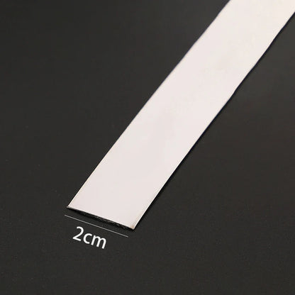 Gold Stainless Steel Wall Sticker Strip – Self-Adhesive Metal Trim for Home &amp; Tile Decoration