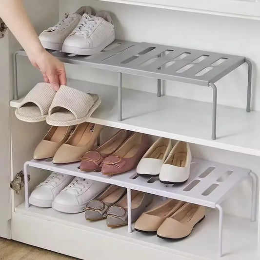 Extensible ABS Shoe Rack – Space-Saving Telescopic Storage Shelf
