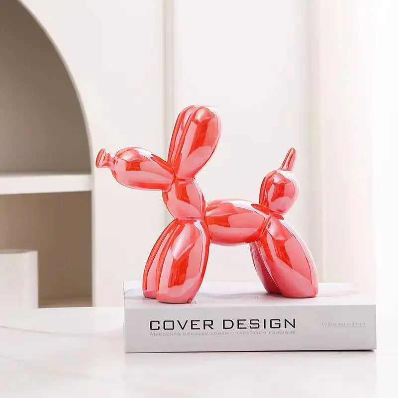 ERMAKOVA Creative Balloon Dog Ceramic Sculpture – Abstract Home Office Décor & Gift 🐶🎈