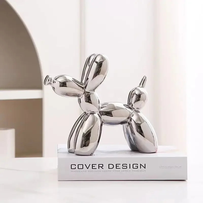ERMAKOVA Creative Balloon Dog Ceramic Sculpture – Abstract Home Office Décor & Gift 🐶🎈