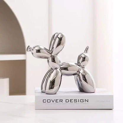 ERMAKOVA Creative Balloon Dog Ceramic Sculpture – Abstract Home Office Décor & Gift 🐶🎈