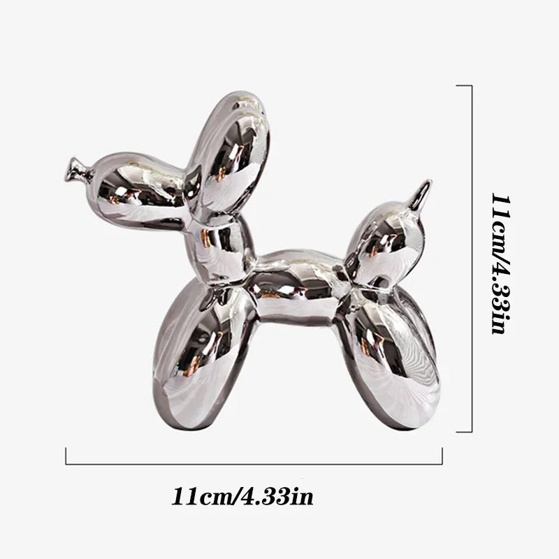 ERMAKOVA Creative Balloon Dog Ceramic Sculpture – Abstract Home Office Décor & Gift 🐶🎈