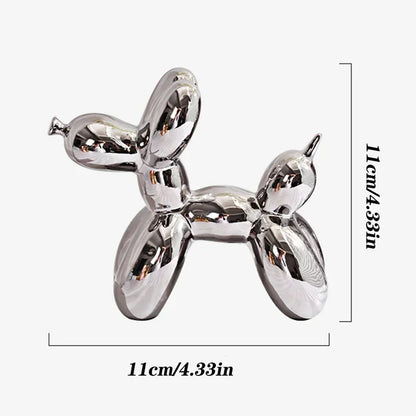 ERMAKOVA Creative Balloon Dog Ceramic Sculpture – Abstract Home Office Décor & Gift 🐶🎈