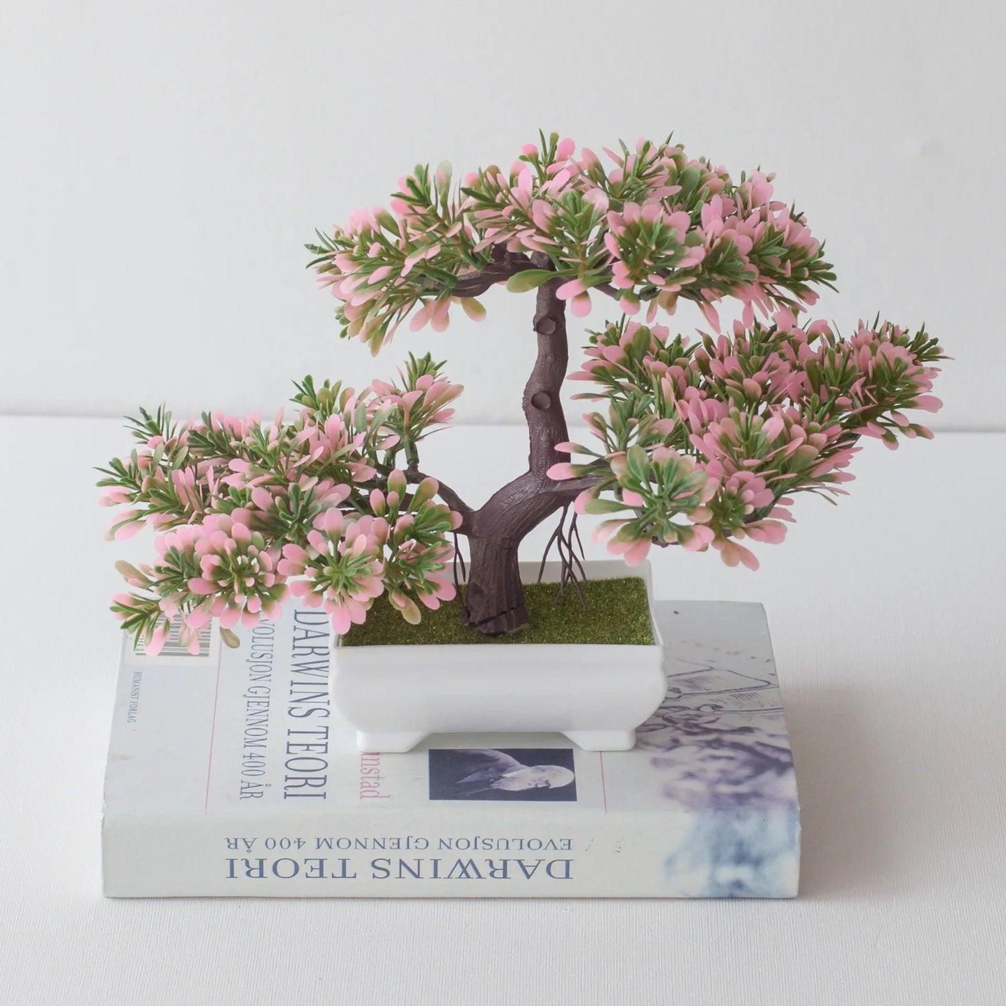 Artificial Plant Bonsai Plastic Small Tree Pot Fake Plant Flower Potted Ornaments for Home Room Table Garden Hotel Decoration