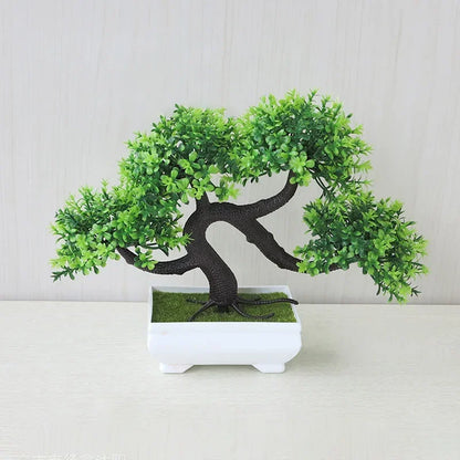 Simulated Potted Dragon Whisker Tree Bonsai – Elegant Greenery for Your Space