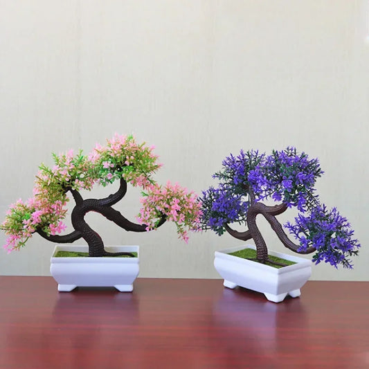 Simulated Potted Dragon Whisker Tree Bonsai – Elegant Greenery for Your Space