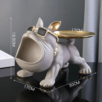 🐶 Bulldog Figurine Storage Box – Stylish &amp; Functional Home Decor
