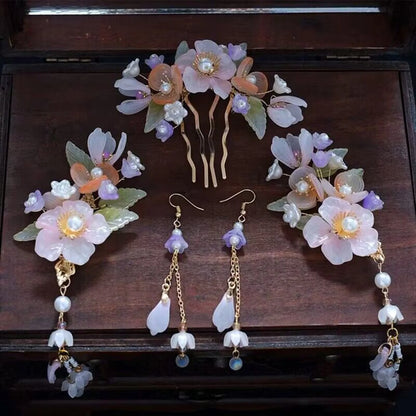Chinese Hanfu Hair Accessories Set – Elegant Bridal & Retro Wedding Headdress 💖✨