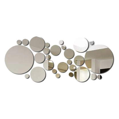 ✨ 26 PCs 3D Acrylic Mirror Wall Stickers – DIY Home Decor for Living &amp; Bedroom