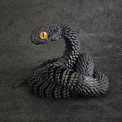 🐍 3D Printed Articulated Snake – Realistic Flexible Toy & Home Decor
